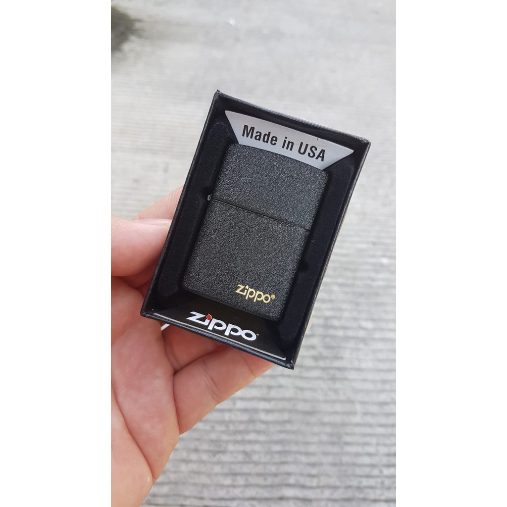 Korek Api Zippo Black Crackle Grade Ori