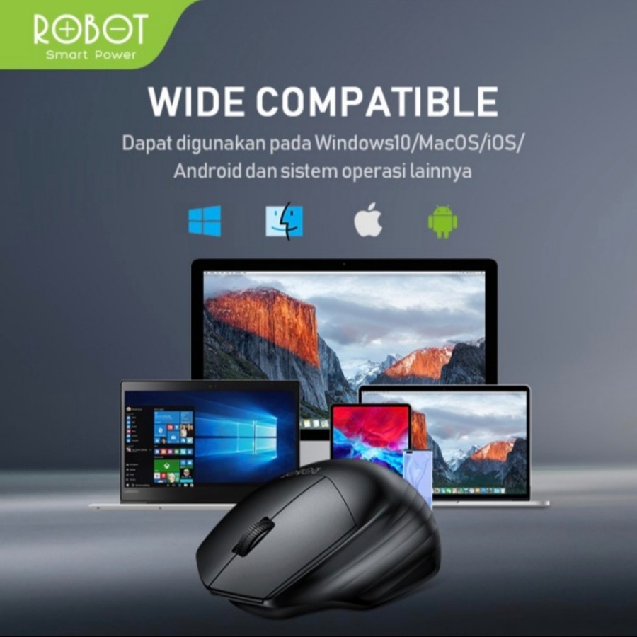 Mouse Bluetooth Wireless Multi Mode 5.0 3.0 2.4G Silent Key - Robot M350