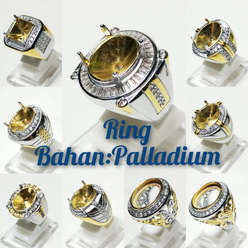 Ring Cincin Emban Cangkang Bahan Palladium Super Berkualitas Halus Batu Akik Dan Permata Shopee Indonesia