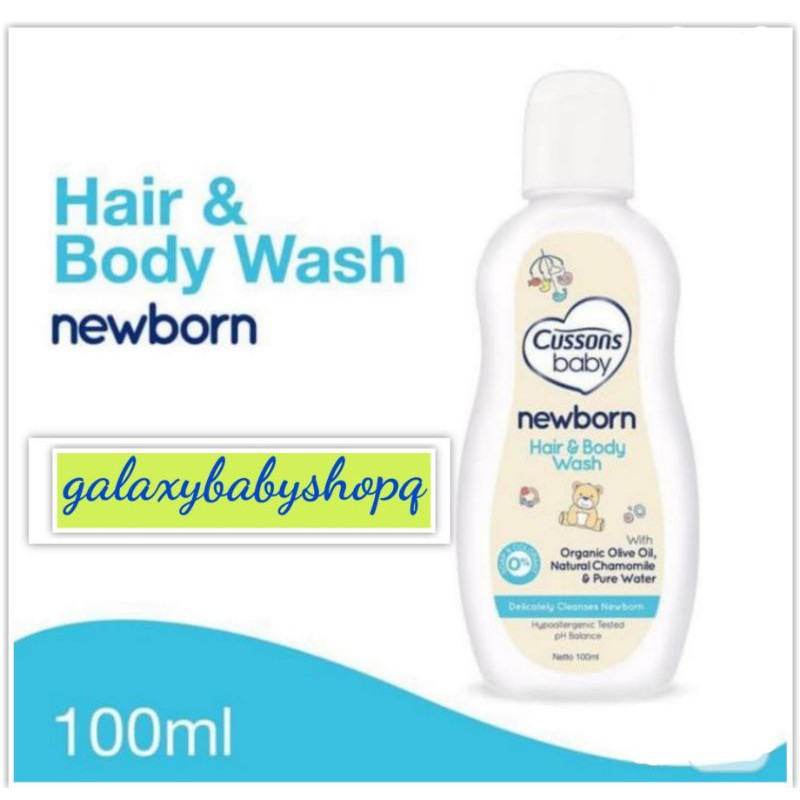 CUSSONS BABY NEWBORN HAIR&amp;BODY WASH 100ML