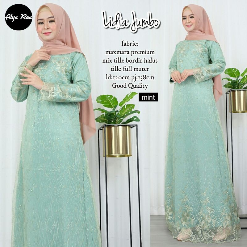 LIDIA Jumbo Baju Pesta Brokat