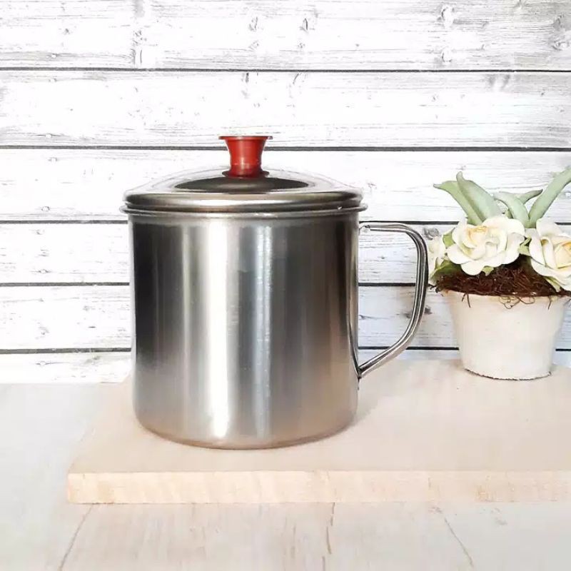 Mug Stainless Steel Mug Kopi Gelas Air Minum Cangkir Teh Wadah Tahan Panas