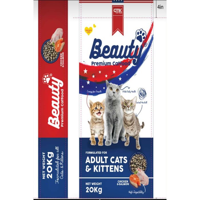 Makanan Kucing Premium BEAUTY 20kg / Premium Cat Food Murah 20kg