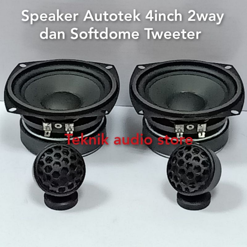 Speaker 2Way Autotek Midbass 4inch dan Softdome Tweeter