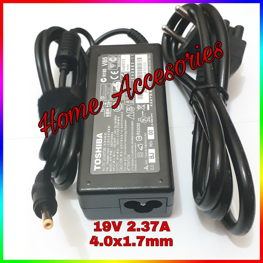 19V 2.37A Charger Toshiba Satellite Pro C660D L830 R40-C-103 R40-C-105 R40-C-106 R40-C-109 R50-B-112