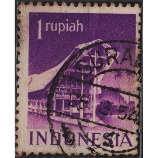 

Perangko Filateli F52 Indonesia VFU 1 v 01.09.1949 Temples & Building - 21