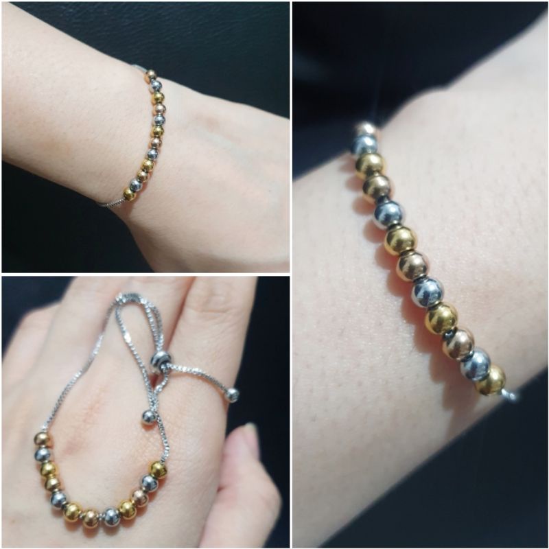 Gelang Titanium Asli Model Serut Premium Quality Anti karat anti alergi Stainless steel ori T2