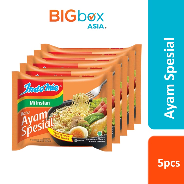 Indomie Kuah Mie Instant Rasa Ayam Spesial 68g - 5pcs