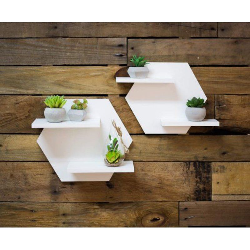 Rak Dinding Pot Bunga - Rak Dinding Ambalan Kayu