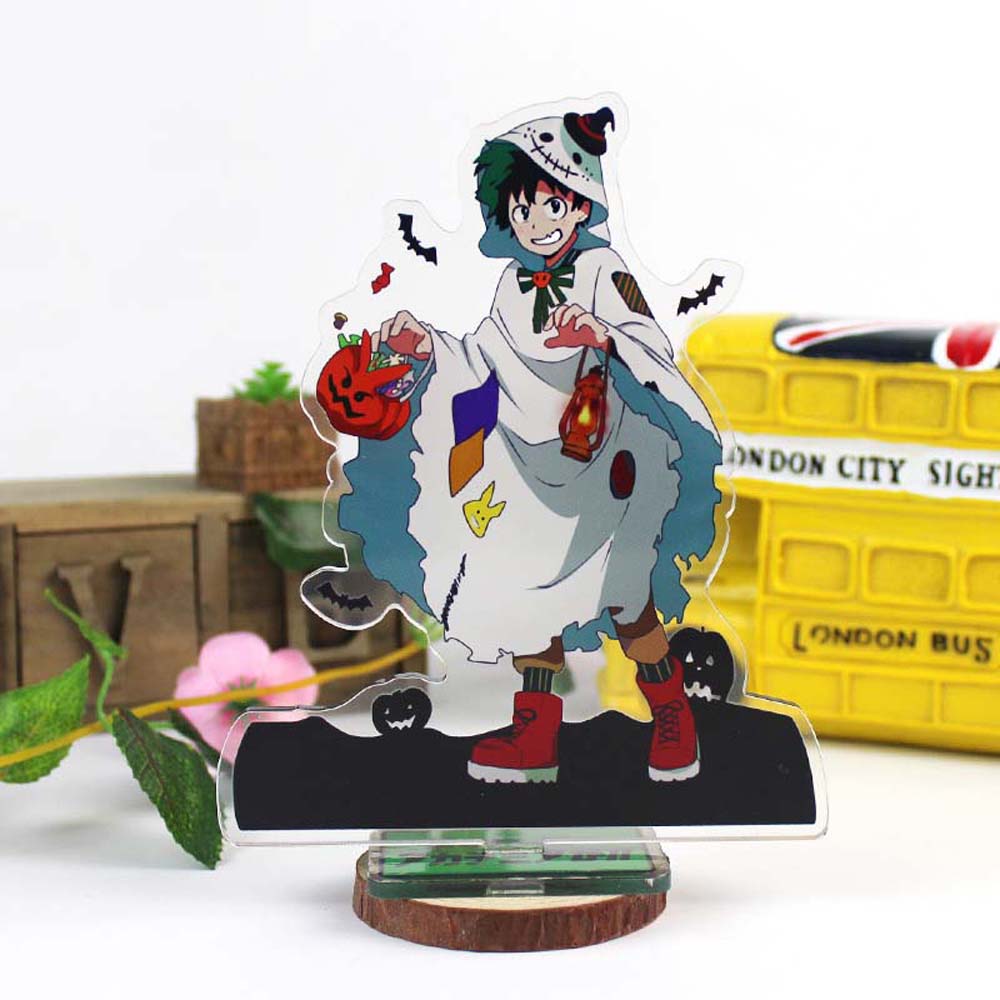 REBUY Cute Desktop Decoration Model Toy Figure Model Plate My Hero Academia Action Figure Acrylic Stand Might Japanese Anime Kaminari Denki Midoriya Izuku Desktop Standing Card