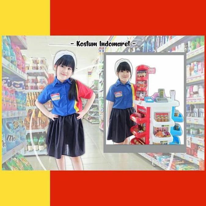 Kostum Indomaret Anak | Seragam Indomaret | Kostum Profesi Anak - S