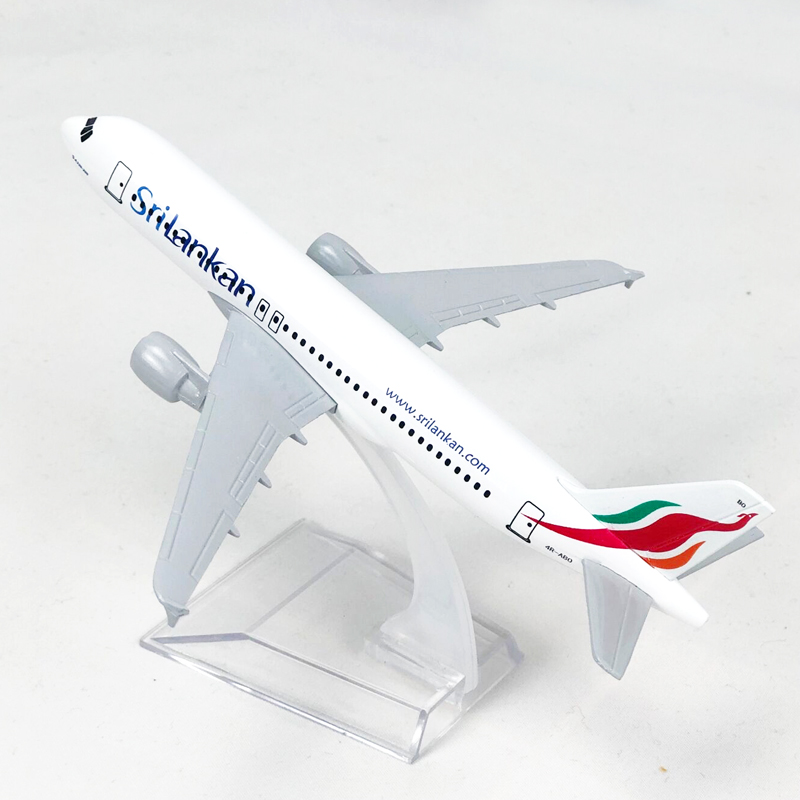 Srilankan Airlines A320 Model Pesawat Terbang Sri Lanka Airbus 320 Die-cast Bahan Alloy Ukuran 16CM