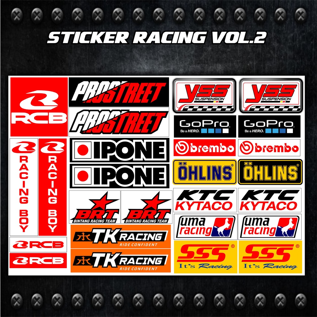 STIKER PACK RACING  ISI 25pcs/27pcs Stiker Racing Stiker Motor Sticker Motor balap