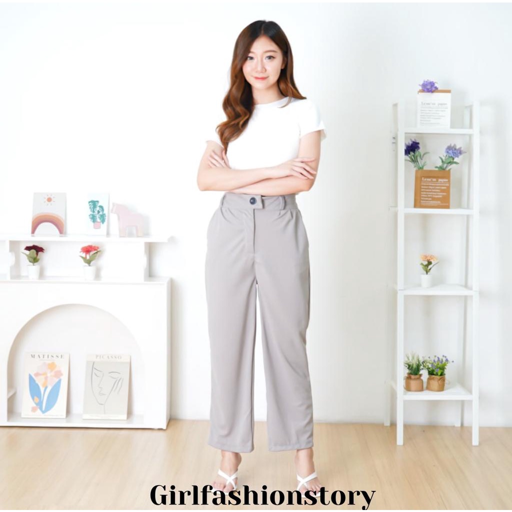 GFS IRENE CREPE BUTTON PANTS