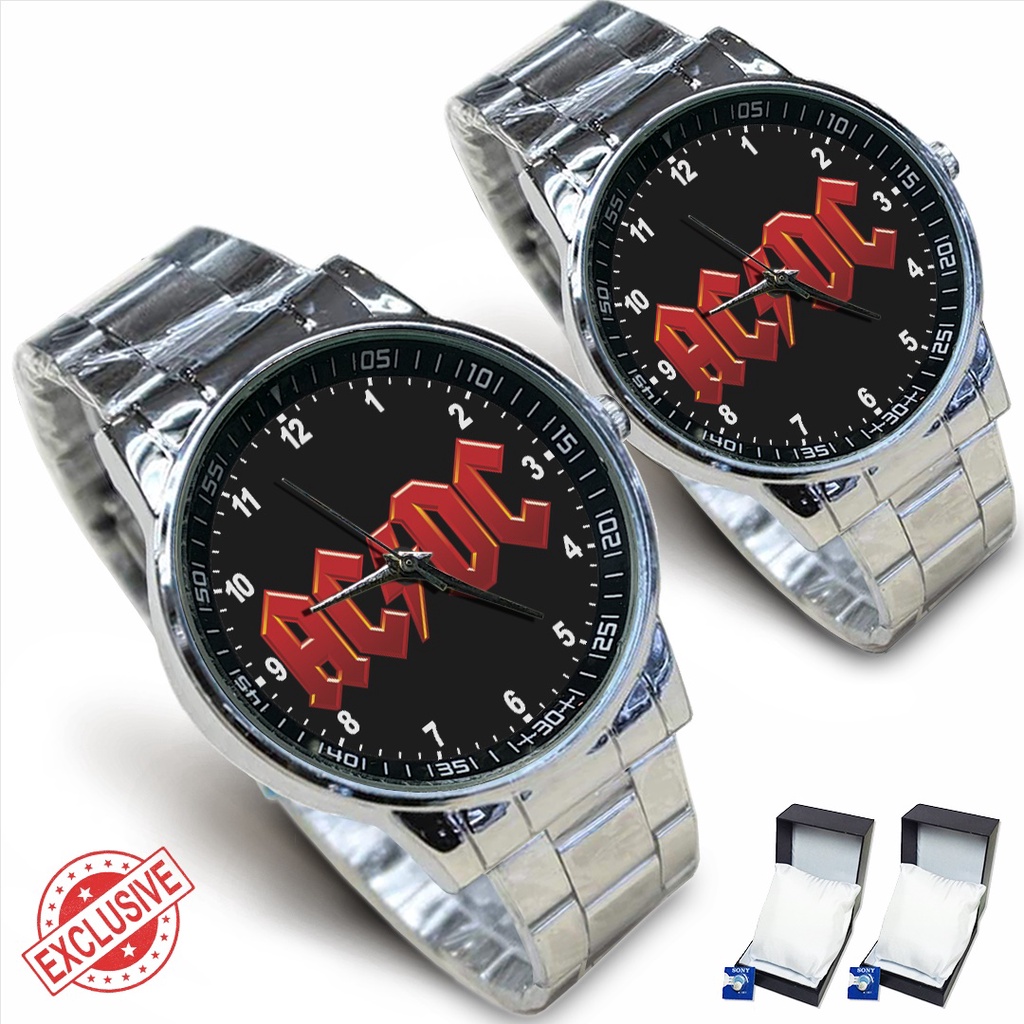 Jam Tangan Rantai Couple ROCK N ROLL AC/DC - 4 (Awesome)