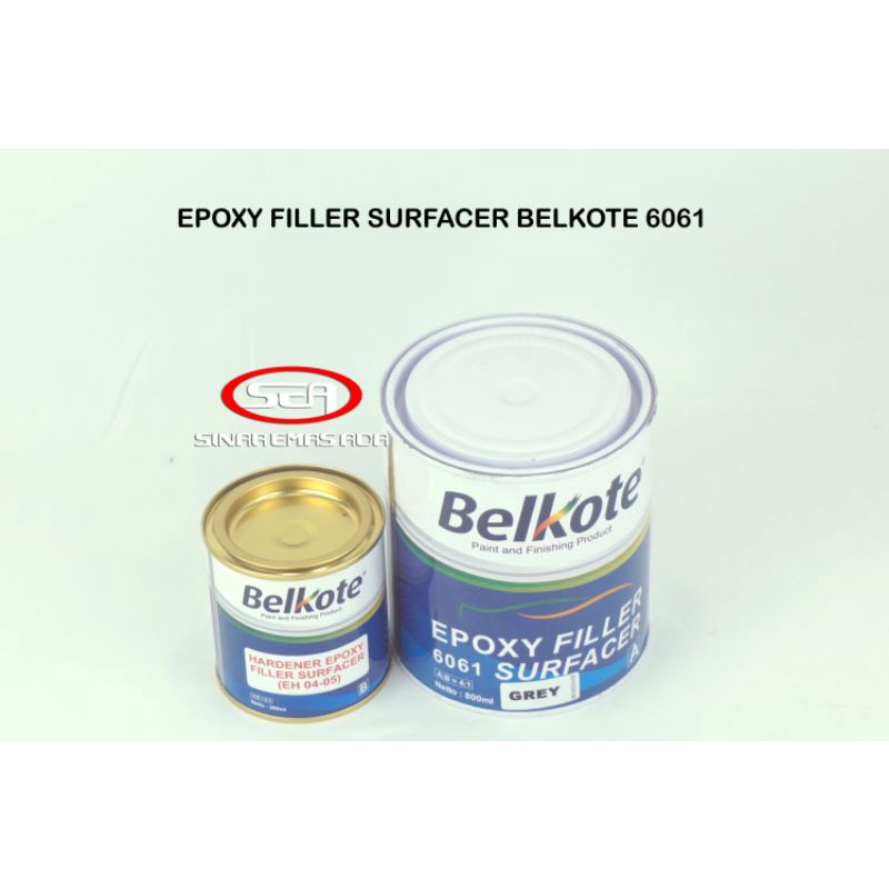 Belkote Epoxy Filler Surface Grey 1L Epoxy Dasaran cat abu abu cepat kering