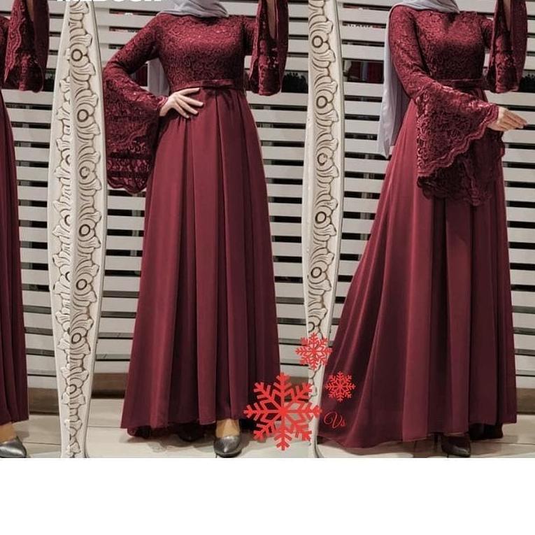 ♟ GAMIS MEDUSA MAXI Bahan MAXMARA BRUKAT Baju Gamis Wanita Terbaru 2020 Baju Gamis Wanita Jumbo Mura