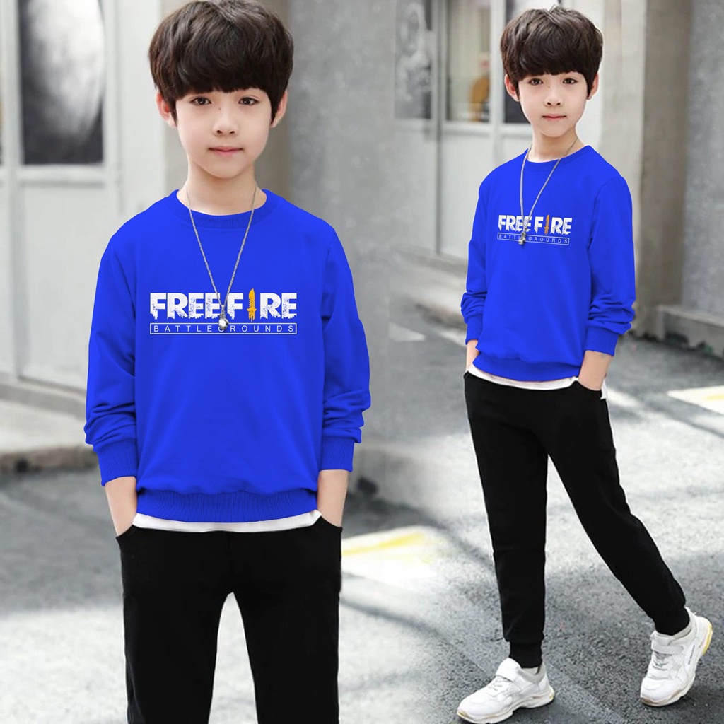 Switer Freefire Gaming / Sweater Anak Laki-laki /  Sweeter Gaming Bahan Babyterry / FLAVA_STORE