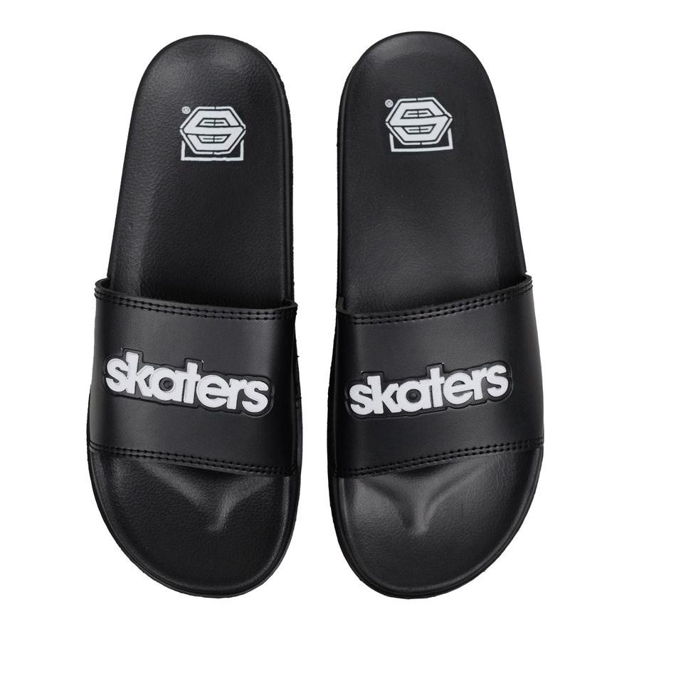 Murah Meriah Skaters FF Sandal 12 Font VD023 Black