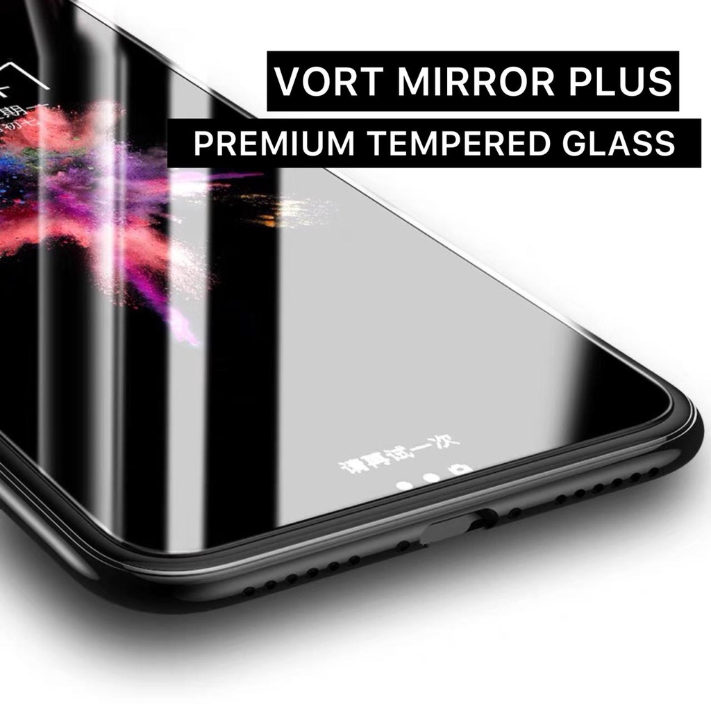 VORT MIRROR PLUS Tempered Glass PREMIUM Iphone 6 6s 6g 7 8 6s+ 6+ 7+ 8+ X Xs Xr Max 11 12 Mini Pro