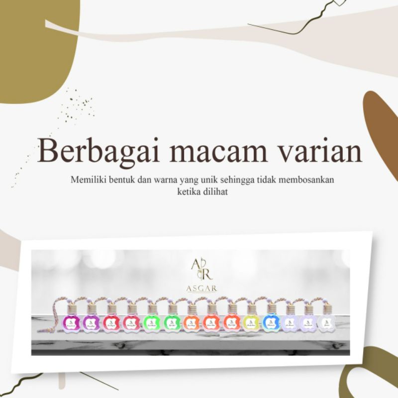 ASGAR FRESHENER parfum pengharum ruangan kamar mobil bentuk botol apel apple 10 ml parfum gantung