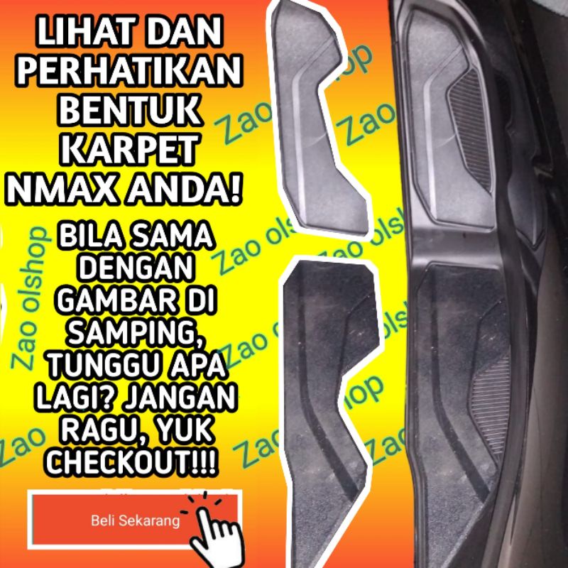 AllNewNmax | Karpet karet Motor Nmax NEW 2020 2021 2022 alas kaki pijakan Bordesh all new nmax 2022