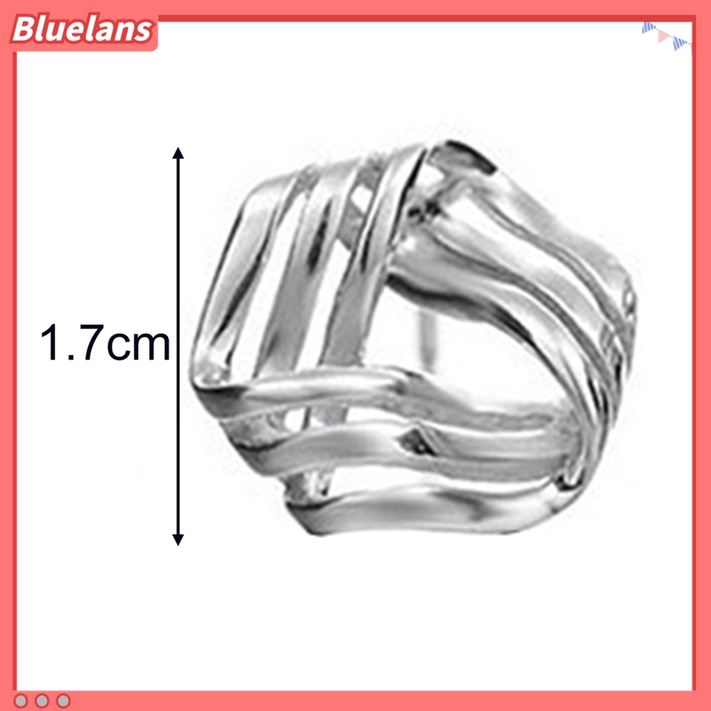 Bluelans Anting Stud Bentuk Segitiga Geometris Warna Silver Untuk Wanita