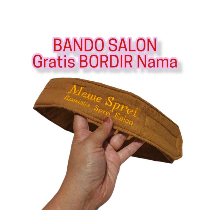 6PCS Bandana Bordir Katun | Bando Salon Bordir Klinik Kecantikan