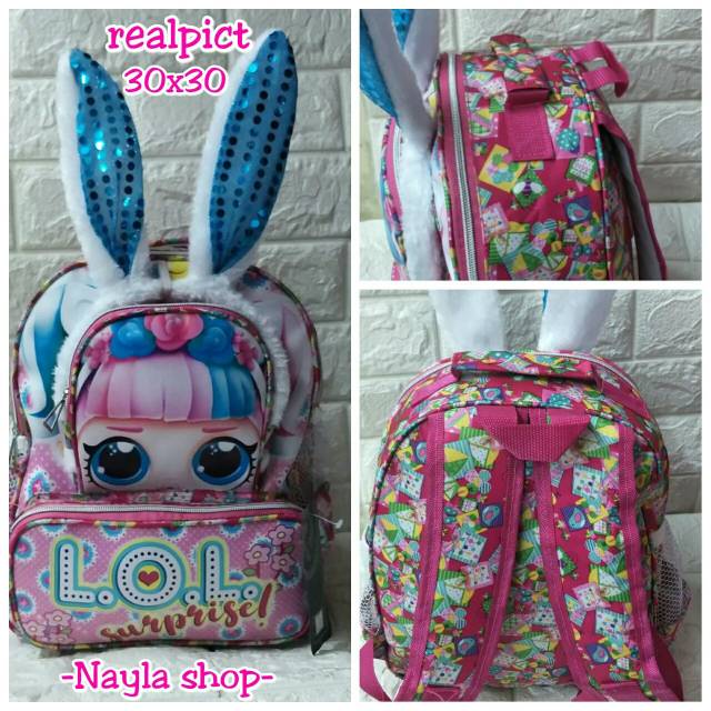 &quot;aurabagss&quot; - Tas Anak Tas Ransel Anak Perempuan &quot;BUNNY LOL&quot; Tas Ransel Sekolah Anak Perempuan PAUD TK Tas Kado Backpack Anak Perempuan Terbaru &quot;aurabagss&quot;