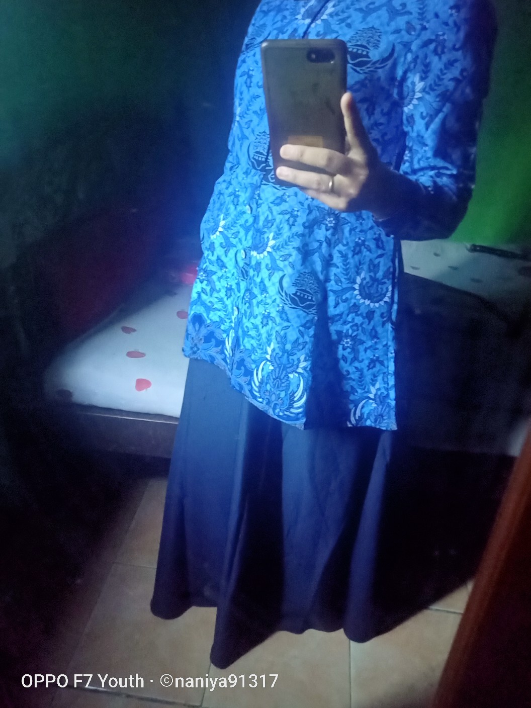 Gamis Korpri Batik Seragam Guru Wanita Atasan Korpri Mix Rok Toyobo Navi Original By Riyani