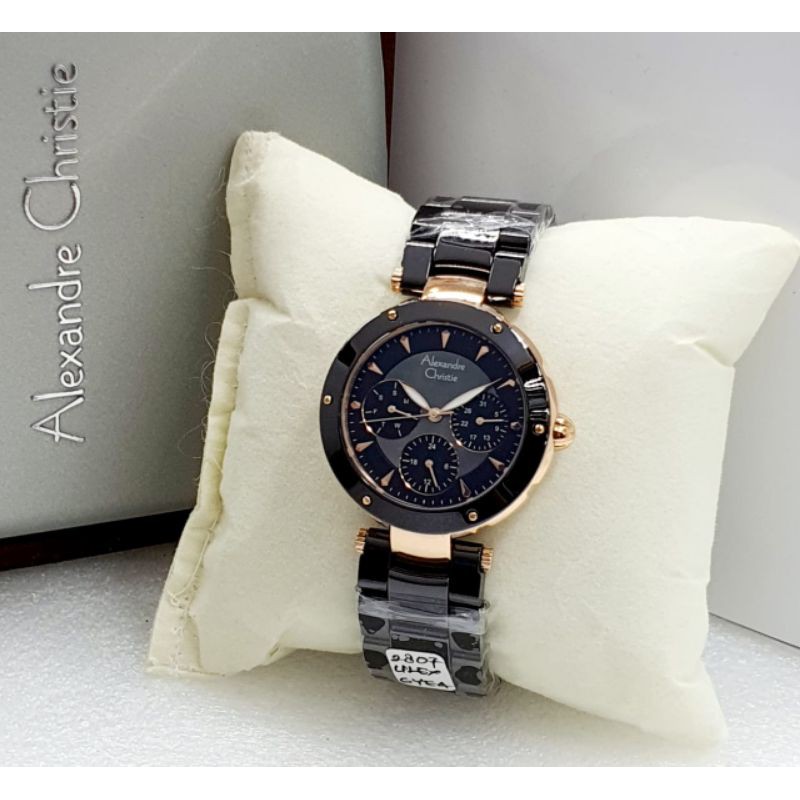 JAM TANGAN WANITA ALEXANDRE CHRISTIE 2807 ORIGINAL KERAMIK