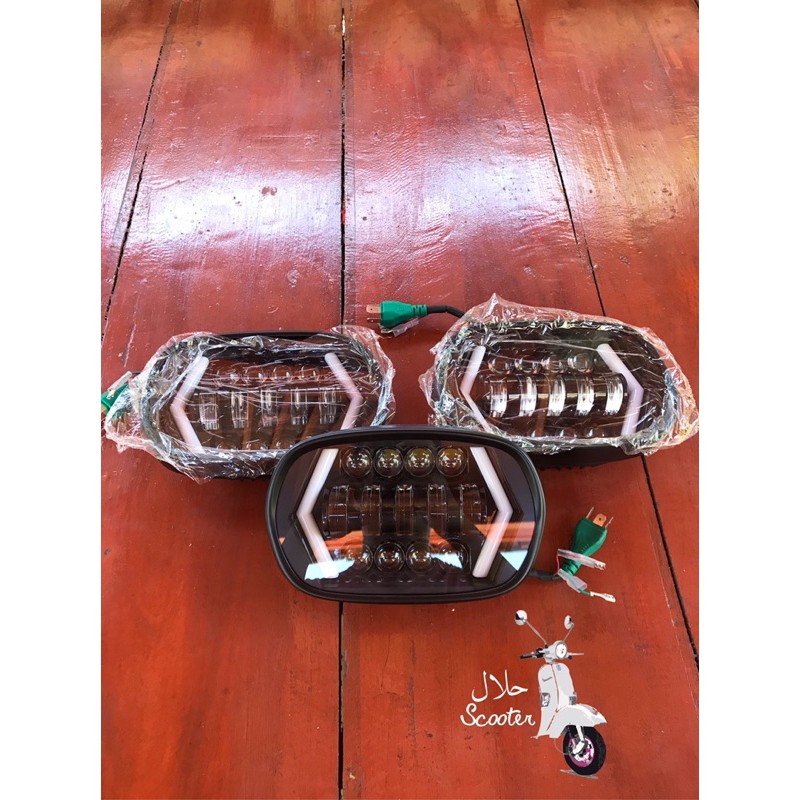 lampu daymaker vespa px kotak