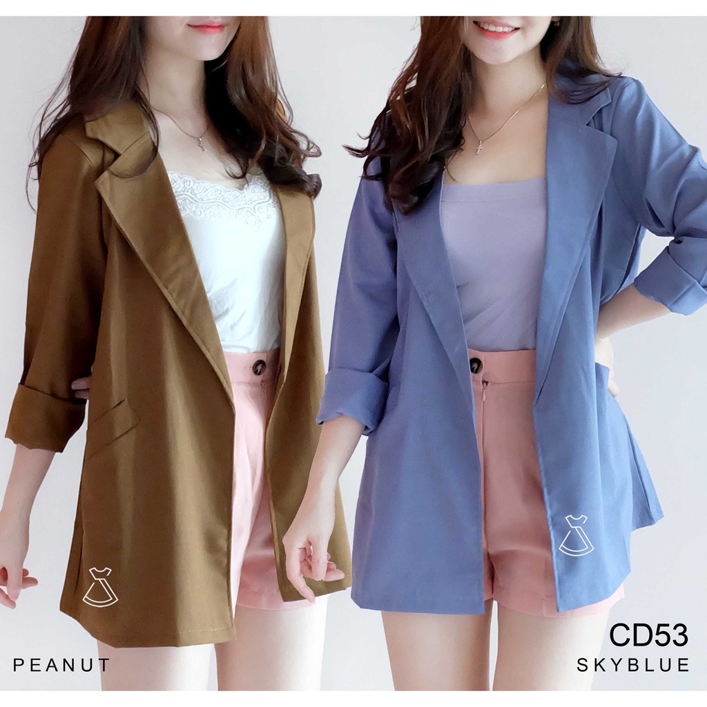 CD53 -  Outer Blazer Cotton Blazer Korean Look