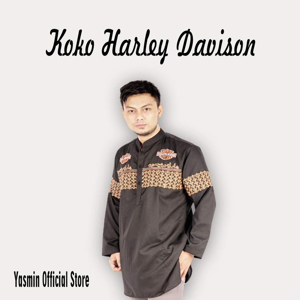 Koko Harley Davidson Motif Kurta Black