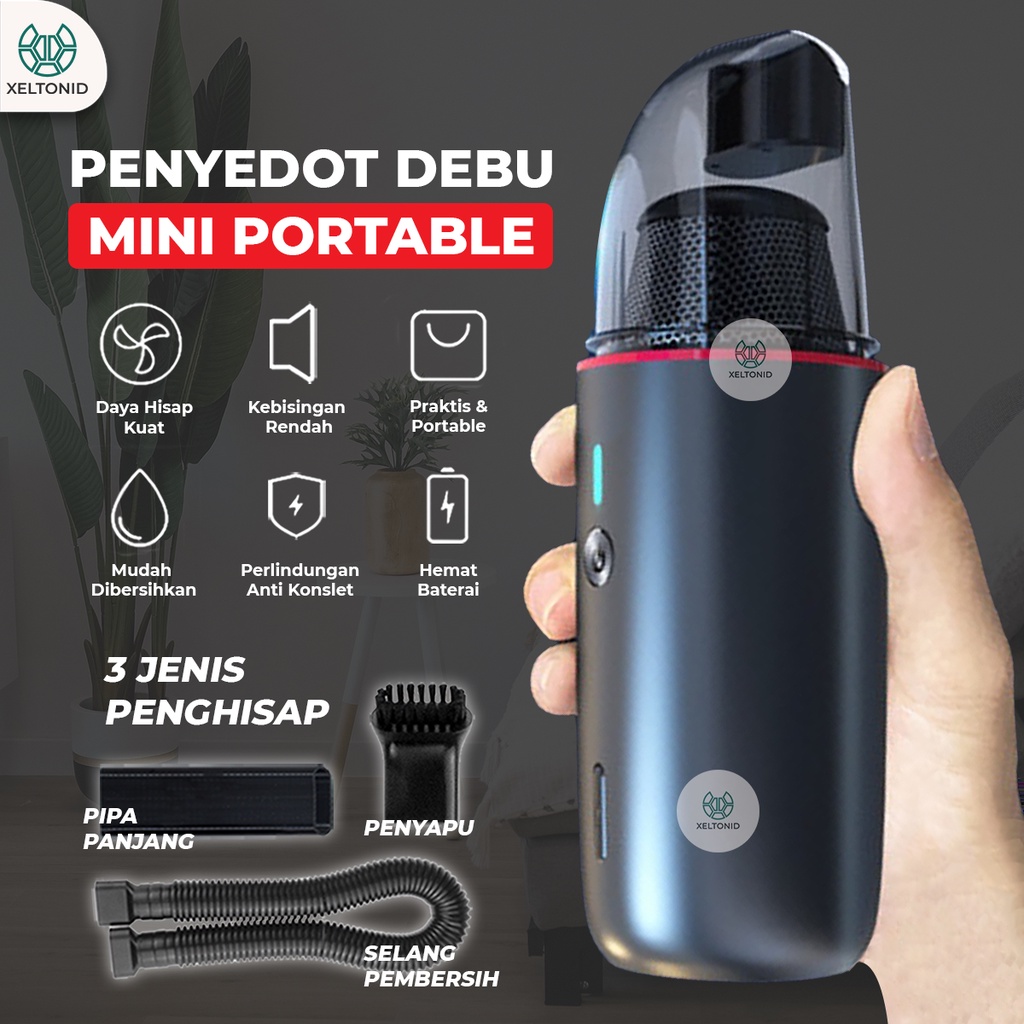 Vacum Cleaner Mini Portable Penyedot Debu Mobil Alat Penghisap Debu