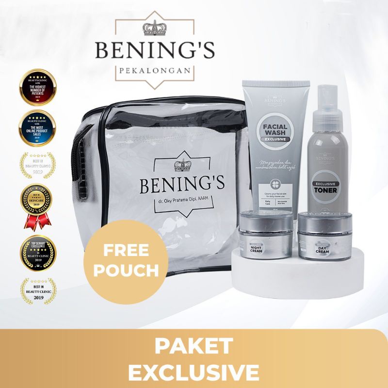 [eseller resmi] Paket Exclusive Benings skincare by dr. oky pratama (Paket memudarkan Flex)