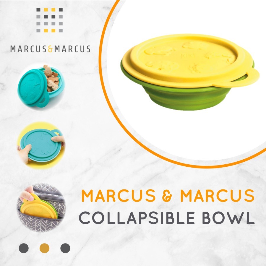 Marcus&amp;Marcus Collapsible Baby Bowl - Yellow Giraffe