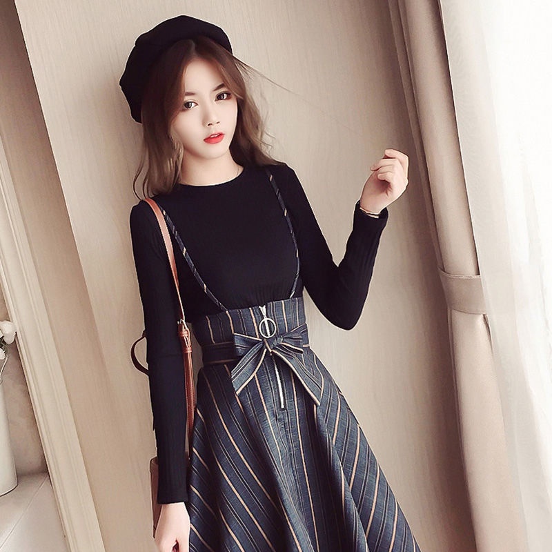 Rok suit gaun setelan rok korea gaun casual rok pendek baju rajut