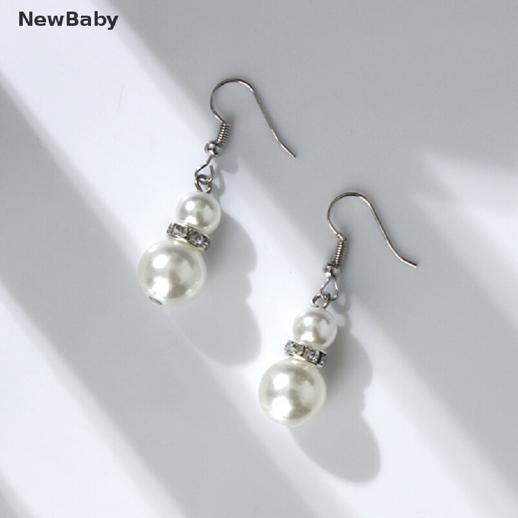 Set Perhiasan Kalung Anting Gelang Mutiara Kristal Untuk Wanita