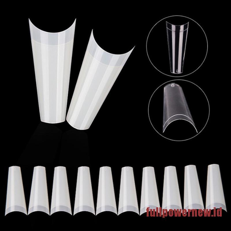 【COD】500pcs/Bag XXL Extra Long Coffin Nail Tips Half Cover Press Clear Fake Nails