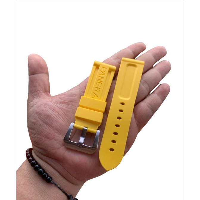 Strap Tali Jam Tangan Panerai Rubber kuning Lumited sangat