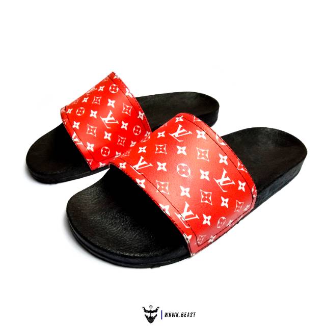 supreme louis vuitton slides