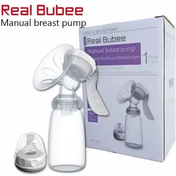 (Free Sikat Sedotan) POMPA ASI REAL BUBEE MANUAL Pompa Asi Manual Pumping Breast Pump Pompa Asi Manual Real Bubee Original / Breast Pump Manual Real Bubee / Pompa Asi Real Bubee BPA Free