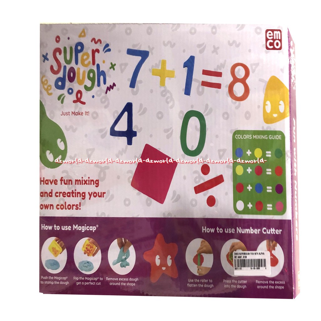 Emco Super Dough Fun With Number Mainan Lilin mencetak Angka Numbers