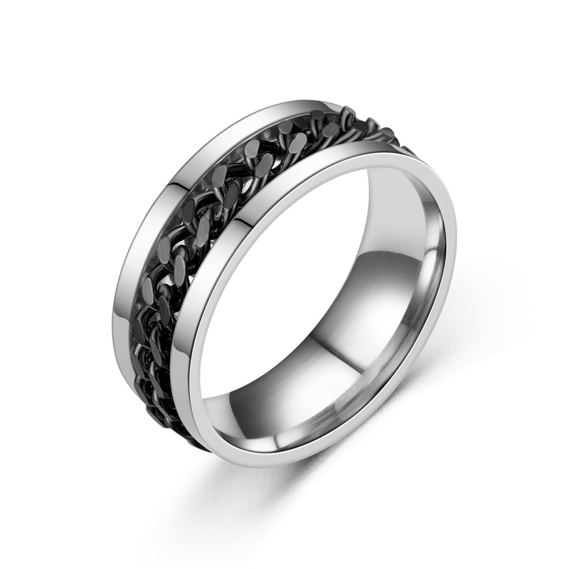 Cincin Rantai Bahan Stainless Steel Untuk Pria