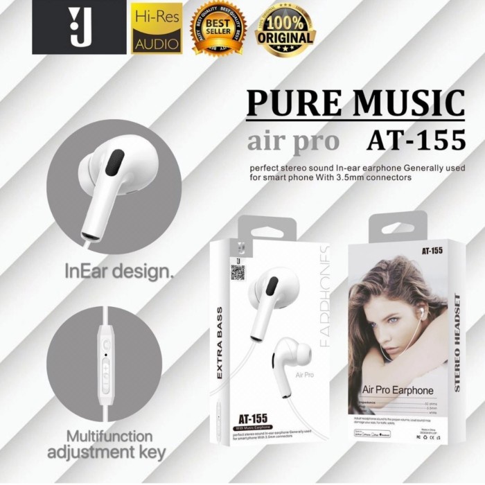 Produk Handsfree Headset J At-155 Terlaris