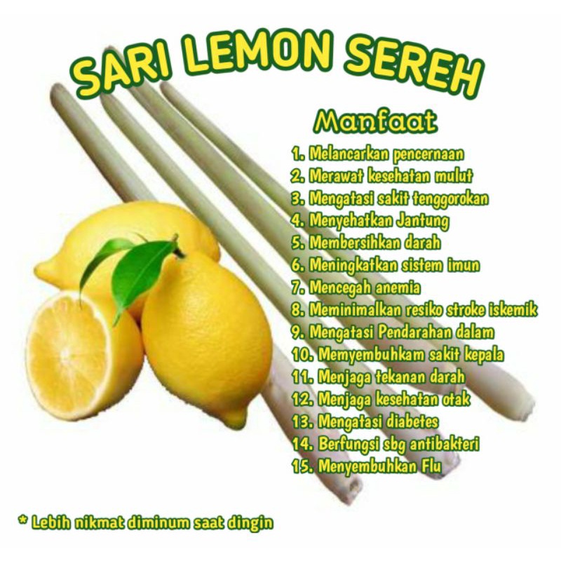 

Sari Lemon Sereh.6k/botol.50.000/10botol (beli 50k dapet 10botol dapet seabreg)