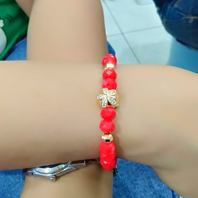 Gelang tangan wanita //gelang kristal lapis emas // perhiasan // fasion wanita//gelang