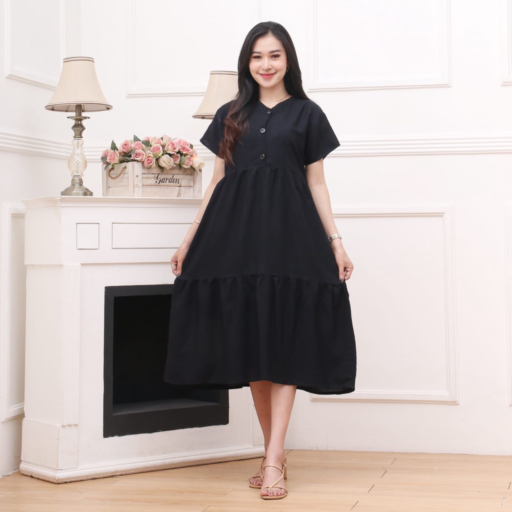 ACHSA DRESS HOME DRESS RAYON POLOS CASUAL DRESS KOREAN STYLE