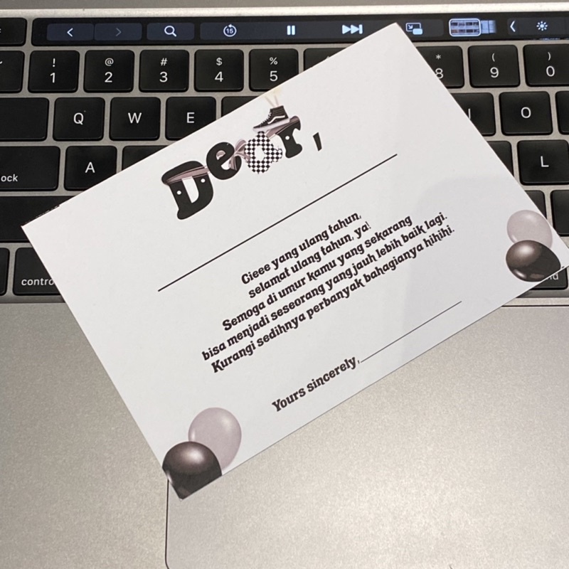 

(EXTRA PACKAGING) GIFT CARD FOR BIRTHDAY